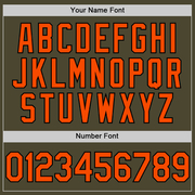 Custom Olive Orange-Black Authentic Throwback Salute To Service Baseball Jersey