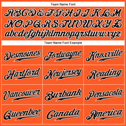 Custom Orange Black-White Authentic Baseball Jersey