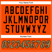 Custom Orange Camo-Black Authentic Baseball Jersey