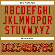 Custom Old Gold Red-Black Authentic Drift Fashion Baseball Jersey