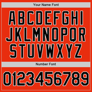 Custom Orange Black-White Authentic Baseball Jersey