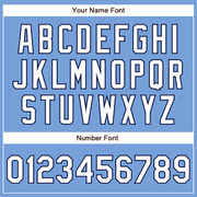 Custom Powder Blue White-Navy Authentic Baseball Jersey