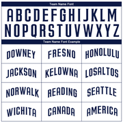 Custom White Navy Authentic Baseball Jersey