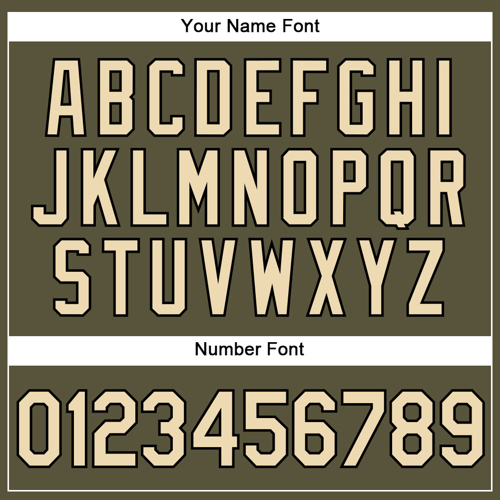 Custom Olive Cream-Black Authentic Salute To Service Baseball Jersey