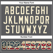 Custom Steel Gray Vintage USA Flag-Cream Authentic Baseball Jersey