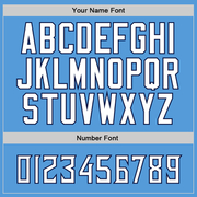 Custom Powder Blue White-Navy Authentic Baseball Jersey