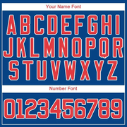 Custom Royal Red-White Baseball Jersey