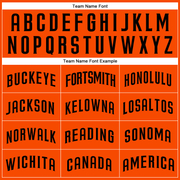 Custom Orange Black Authentic Baseball Jersey