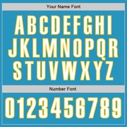 Custom Panther Blue White-Yellow Authentic Baseball Jersey