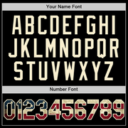 Custom Olive Vintage USA Flag Cream-Black Authentic Throwback Salute To Service Baseball Jersey