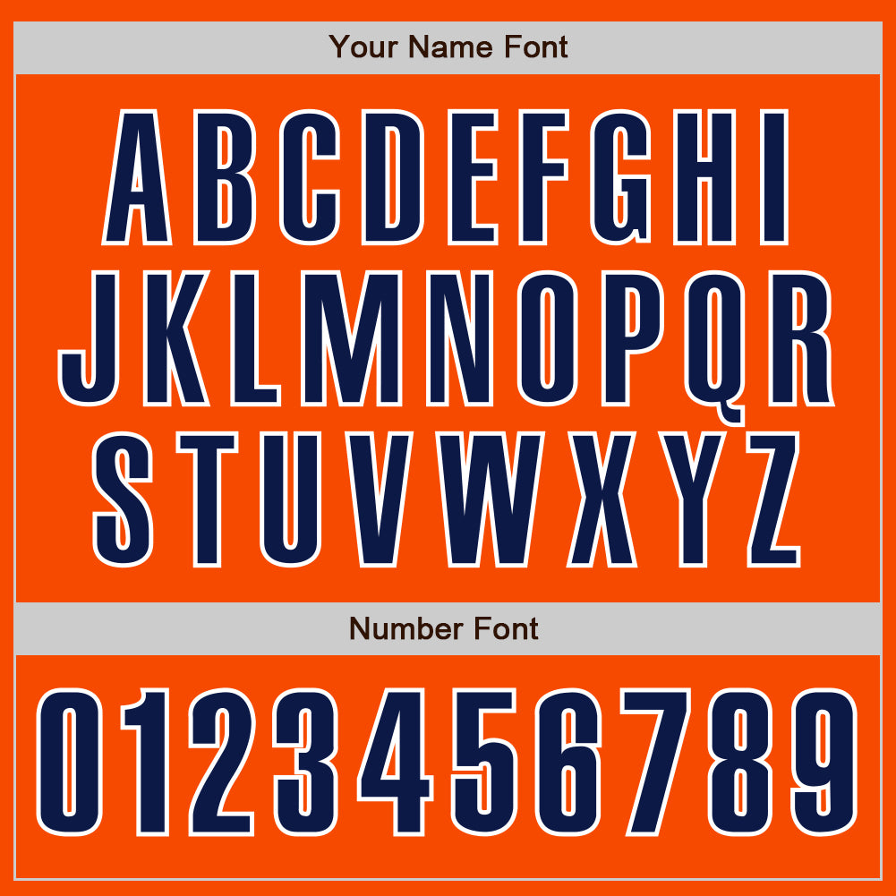 Custom Orange Navy-White Authentic Baseball Jersey