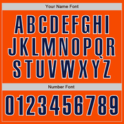 Custom Orange Navy-White Authentic Baseball Jersey