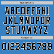 Custom Powder Blue Black-White Authentic Baseball Jersey