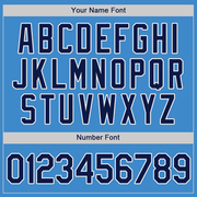 Custom Powder Blue Navy-White Authentic Baseball Jersey