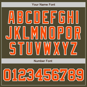 Custom Olive Orange-White Authentic Salute To Service Baseball Jersey