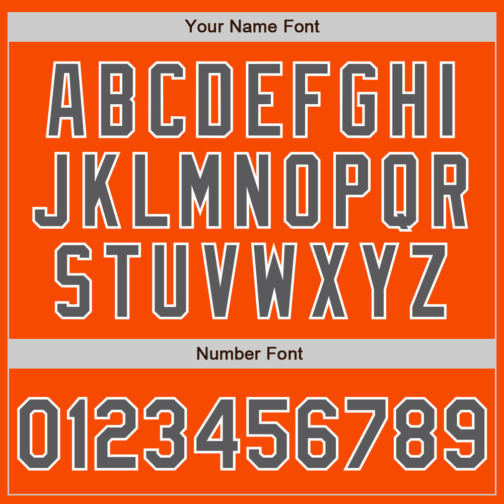 Custom Orange Steel Gray-White Authentic Baseball Jersey