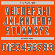 Custom Orange Steel Gray-White Authentic Baseball Jersey