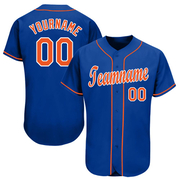Custom Royal Orange-White Baseball Jersey