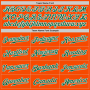 Custom Orange Kelly Green-White Authentic Baseball Jersey