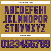 Custom Old Gold Purple-Black Authentic Baseball Jersey