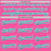 Custom Pink Teal-White Authentic Baseball Jersey