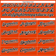 Custom Orange Black-White Authentic Baseball Jersey
