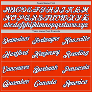 Custom Orange White-Navy Authentic Baseball Jersey