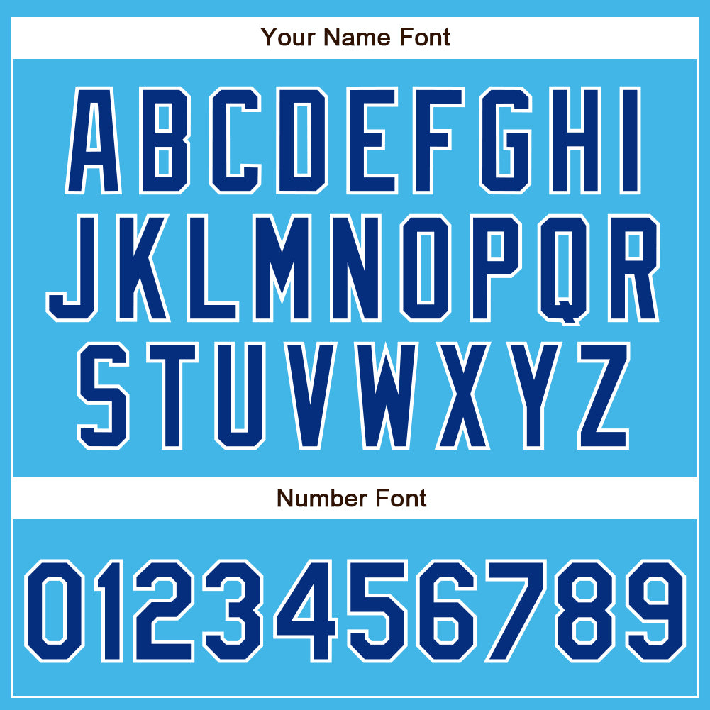 Custom Sky Blue Royal-White Authentic Baseball Jersey