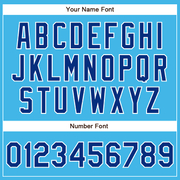 Custom Sky Blue Royal-White Authentic Baseball Jersey