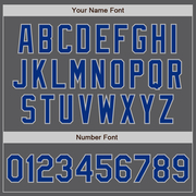 Custom Steel Gray Royal-Gray Authentic Baseball Jersey