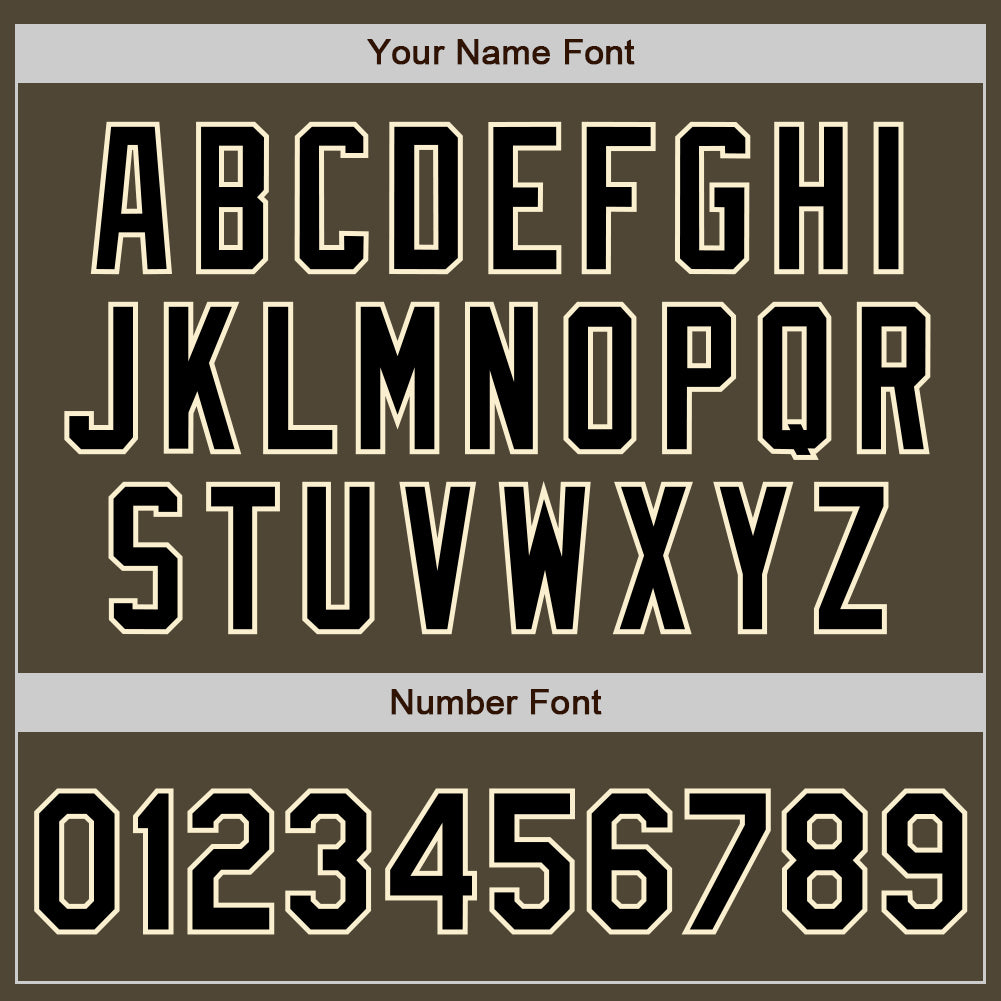 Custom Olive Black-Cream Authentic Salute To Service Baseball Jersey