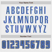 Custom White Blue-Gray Authentic Baseball Jersey