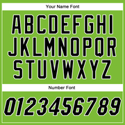 Custom Neon Green Black-White Authentic Baseball Jersey