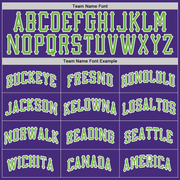 Custom Purple Neon Green-White Authentic Baseball Jersey