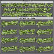 Custom Steel Gray Neon Green Authentic Baseball Jersey