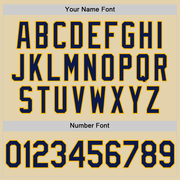Custom Sand Navy-Gold Authentic Baseball Jersey