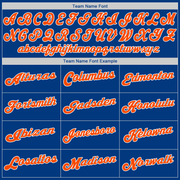 Custom Royal Orange-White Authentic Baseball Jersey