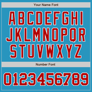 Custom Panther Blue Red-White Authentic Baseball Jersey