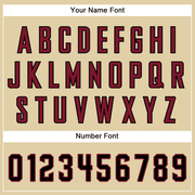 Custom Sand Crimson-Black Authentic Baseball Jersey