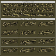 Custom Olive Camo Black-Cream Line Authentic Salute To Service Baseball Jersey