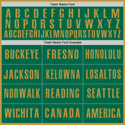 Custom Old Gold Kelly Green-Black Authentic Baseball Jersey