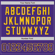 Custom Purple Purple-Gold Authentic Baseball Jersey