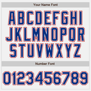 Custom White Royal-Red Authentic Baseball Jersey