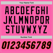 Custom Pink Black-Orange Authentic Baseball Jersey