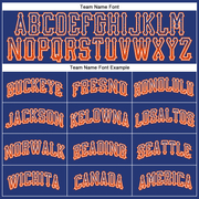 Custom Royal Orange-White Authentic Drift Fashion Baseball Jersey