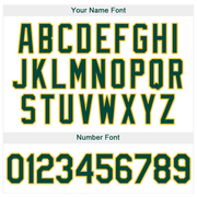 Custom White Green-Gold Baseball Jersey