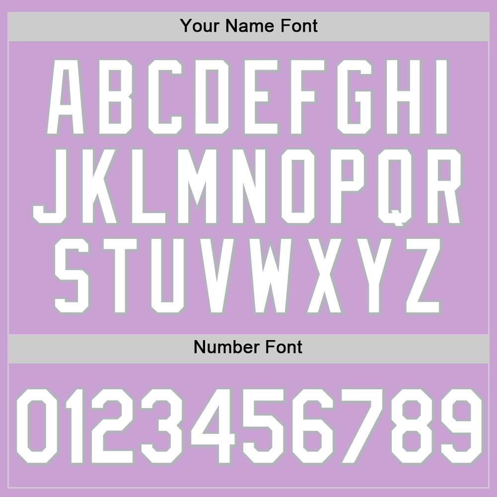 Custom Light Purple White-Gray Authentic Baseball Jersey