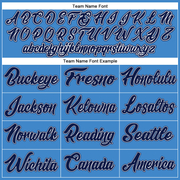 Custom Powder Blue Navy-White Authentic Baseball Jersey