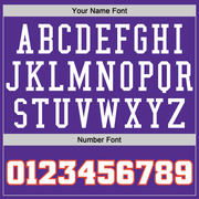 Custom Purple White-Orange Authentic Baseball Jersey