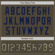 Custom Olive Camo-Navy Authentic Salute To Service Baseball Jersey